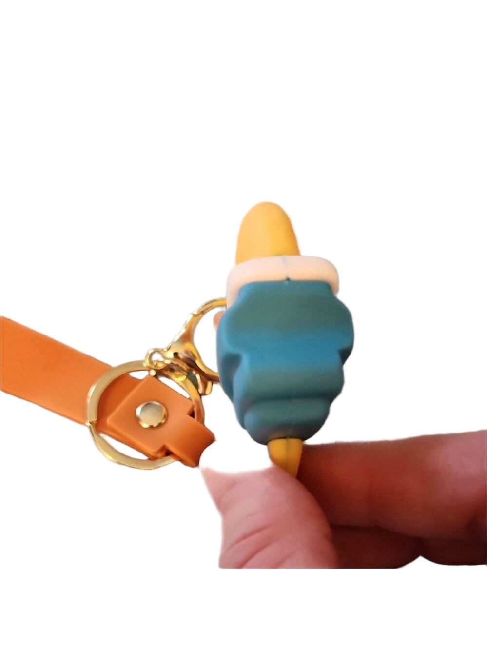 Jerry on a Moon Keychain Yellow and Blue - Picture 6 of 7